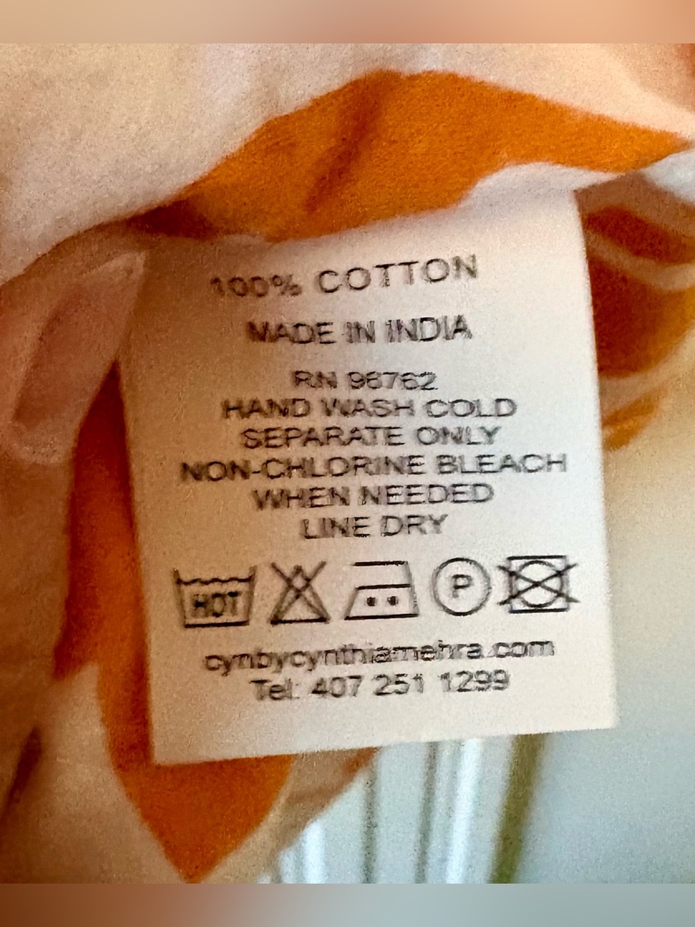 π CYN BY CYNTHIA MEHRA ORANGE FLORAL PRINT SMOCKED SUNDRESS SWIMSUIT COVER π - Picture 4 of 4